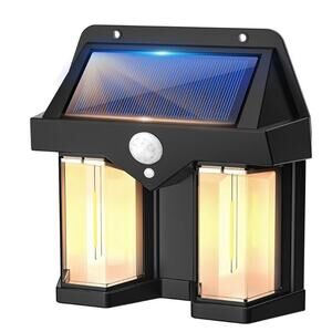 2 PACK Solar Wall Lamp 3 Modes Ip65 Waterproof Motion Sensor